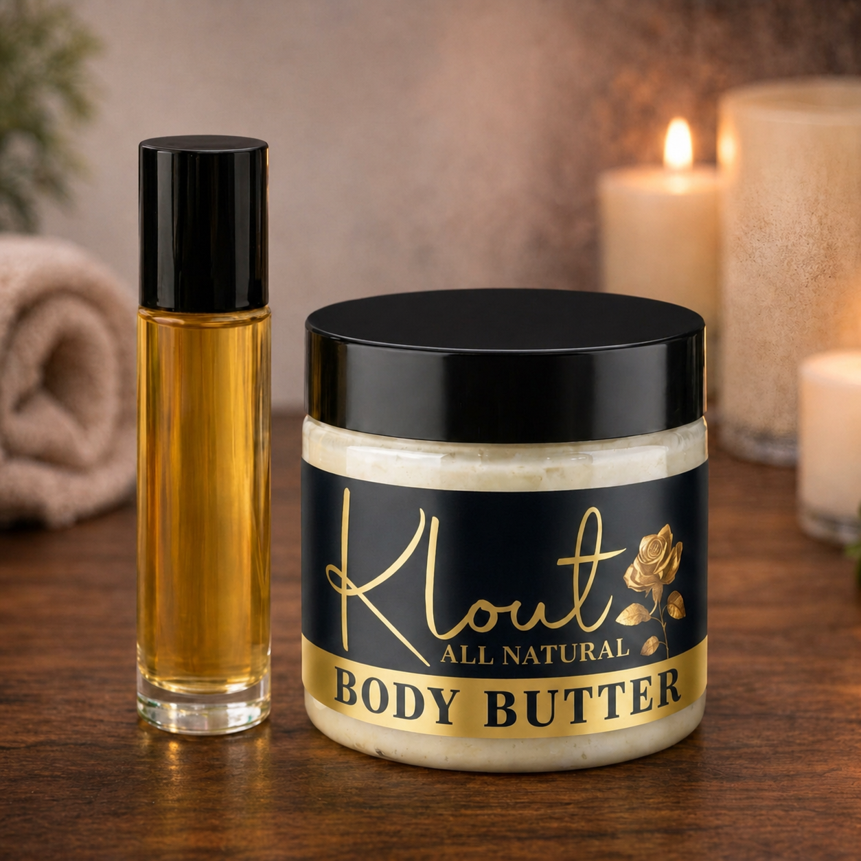 Klout Body Butter & Oil Set (Same Scent)